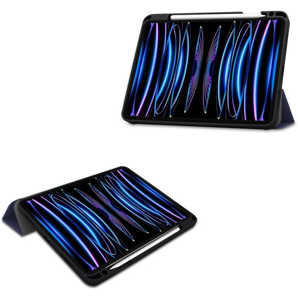 Bizon Case Tab Lizard Apple iPad Pro 11 2022/2021/2020/2018 albastru închis - 2