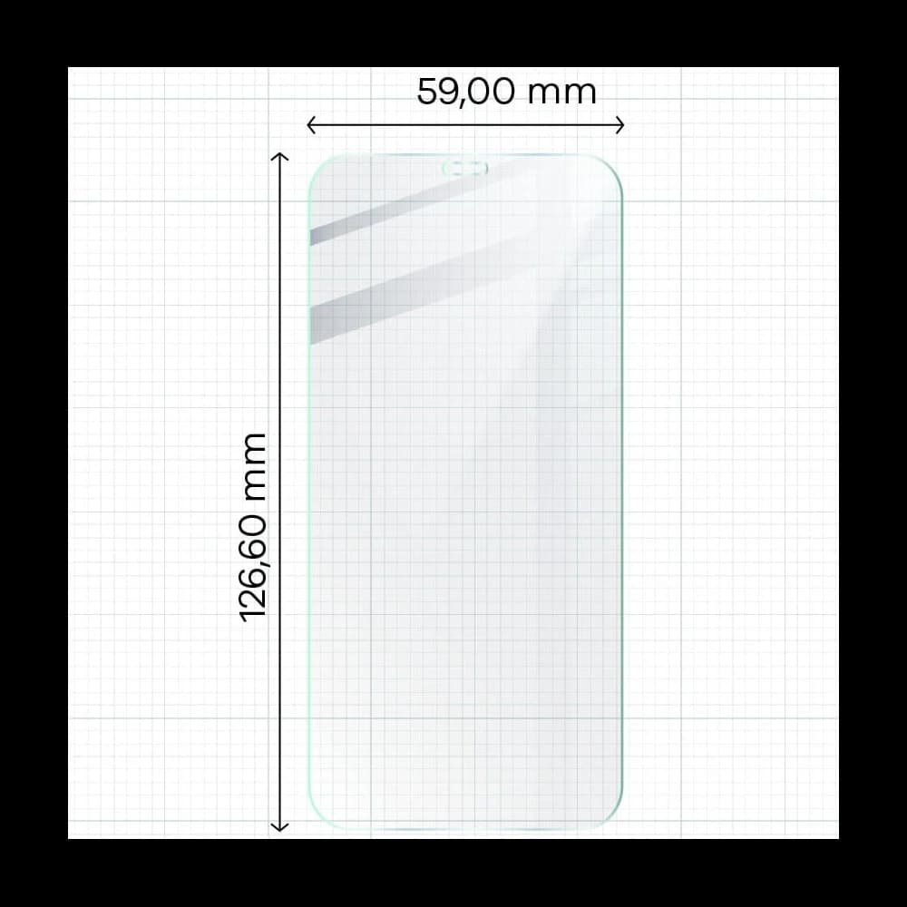 Bizon üveg Átlátszó edzett üveg - 3 db. + lencse üveg Apple iPhone 12 Mini - 2