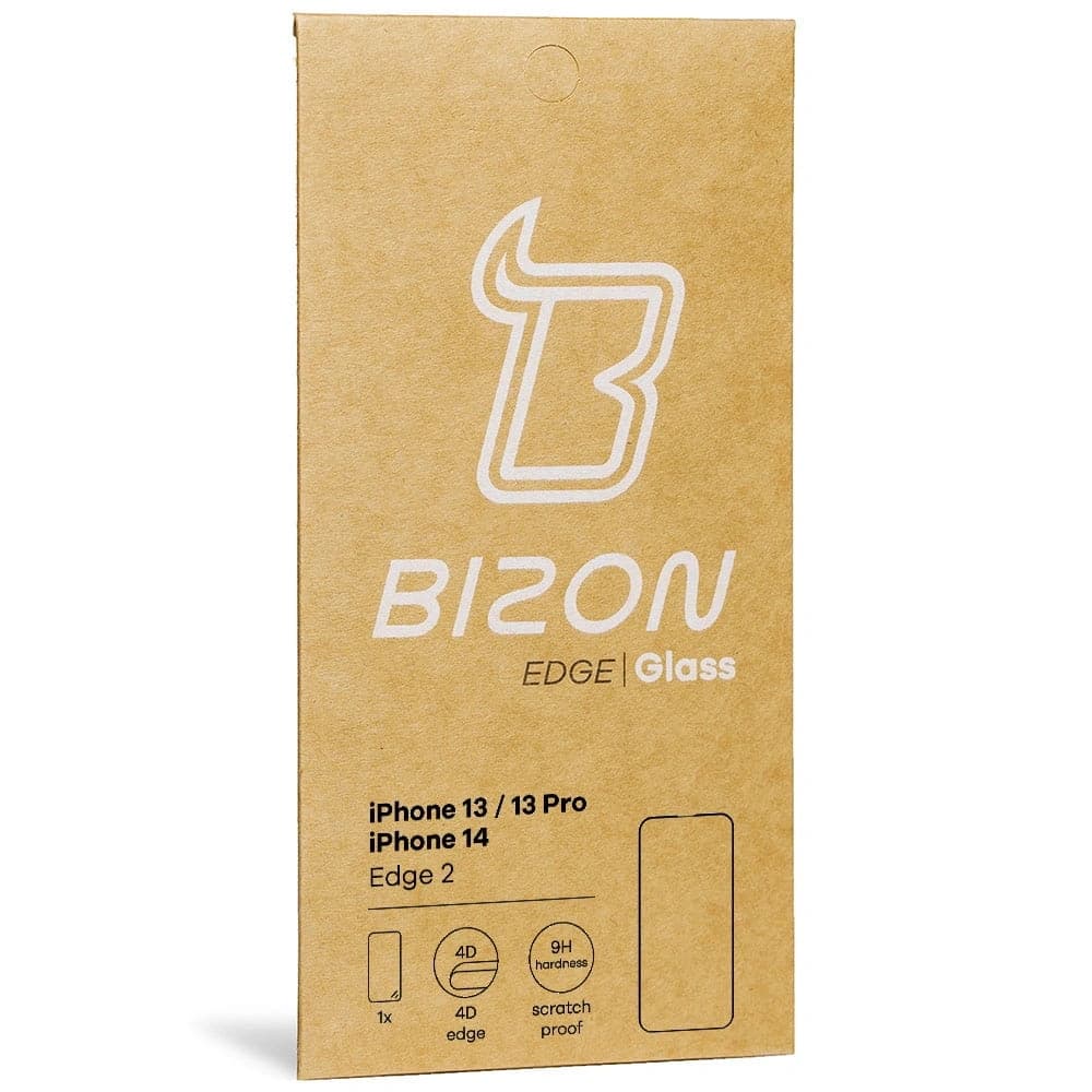 Bizon Glass Edge 2 Apple iPhone 14 / 13 / 13 Pro fekete - 12