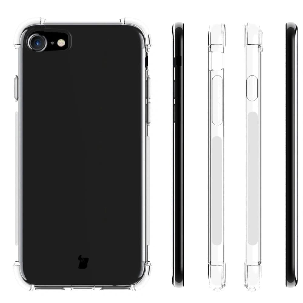 Bizon Case Clear Pack tok + 2x kijelző üveg + lencse üveg Apple iPhone SE 2022/2020 8/7 átlátszó - 4