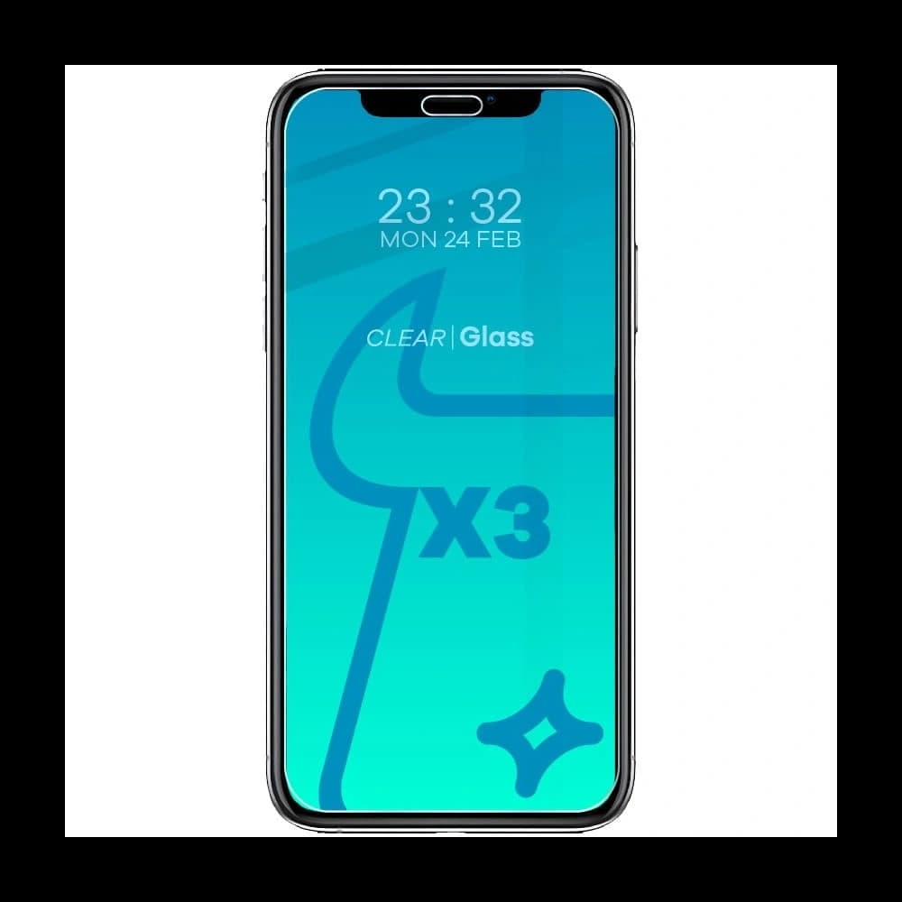 Bizon üveg Átlátszó edzett üveg - 3 db. + lencse üveg Apple iPhone Xs - 2