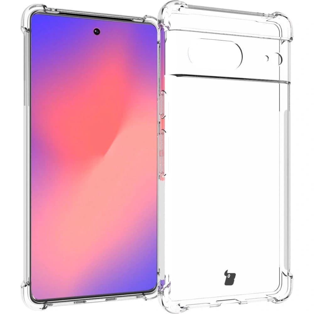 Bizon Case Clear Pack Hülle + 2x Glas für den Bildschirm Google Pixel 7 klar - 3
