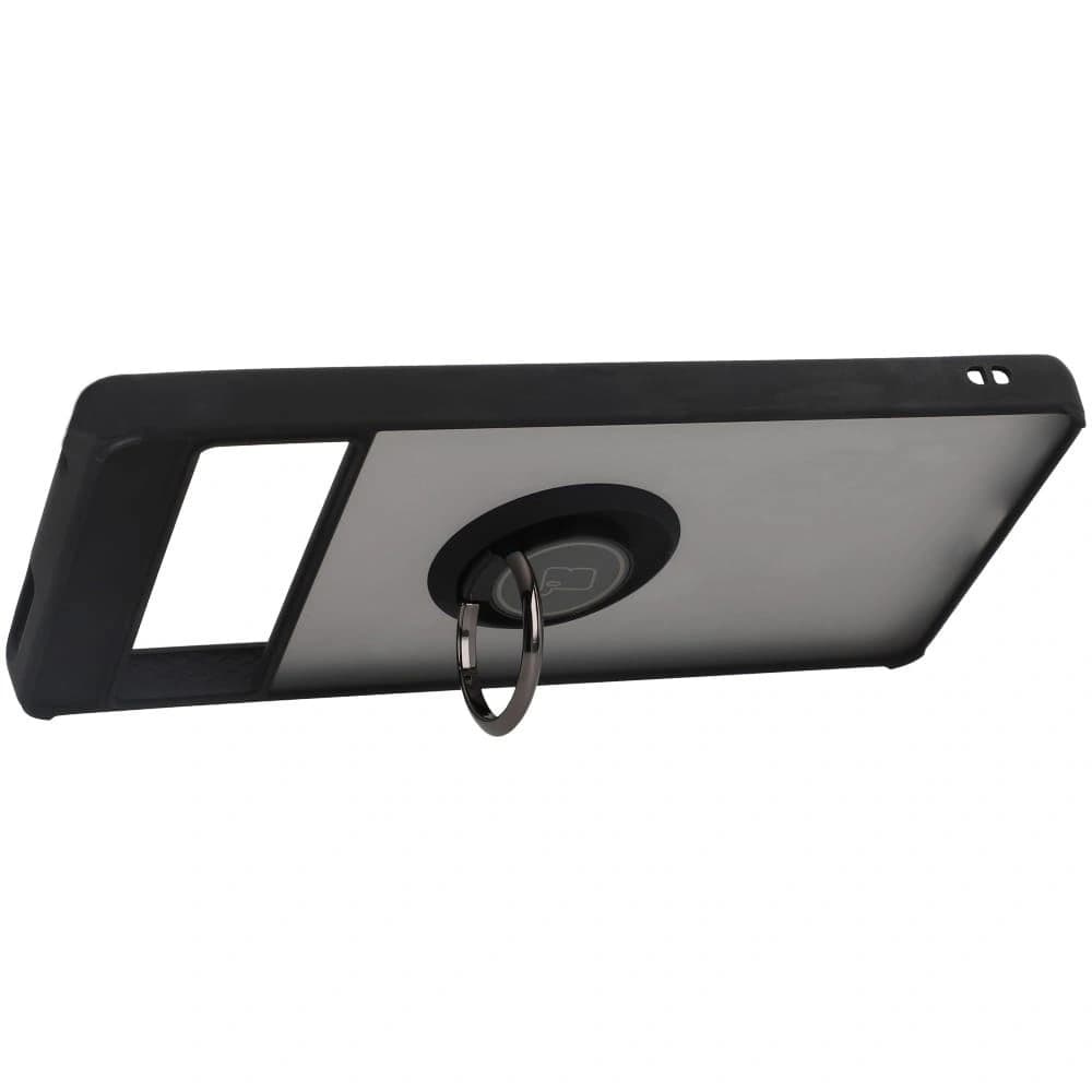 Bizon Case Hybrid Ring Google Pixel 7 Pro rauchig mit einem schwarzen Rahmen - 5