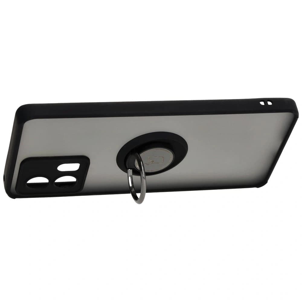 Bizon Case Hybrid Ring Motorola Edge 30 Fusion smoky with a black frame - 5