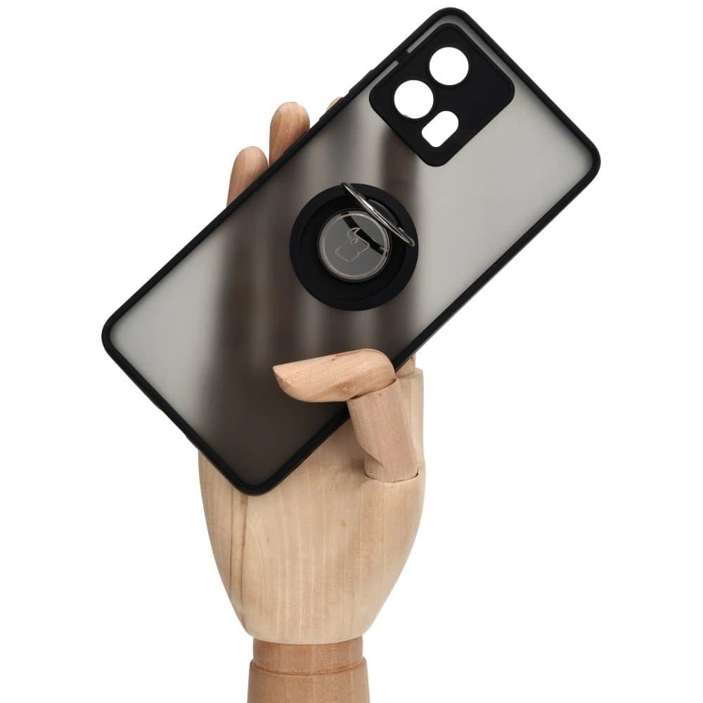 Bizon Case Hybrid Ring Motorola Edge 30 Fusion smoky with a black frame - 7