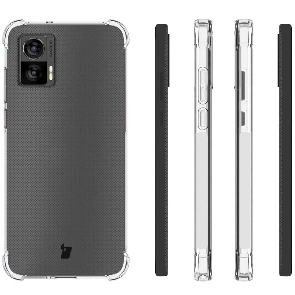 Bizon Case Clear Pack carcasă + 2x film pentru ecran + protecție pentru lentile Motorola Moto Edge 30 Neo transparentă - 4
