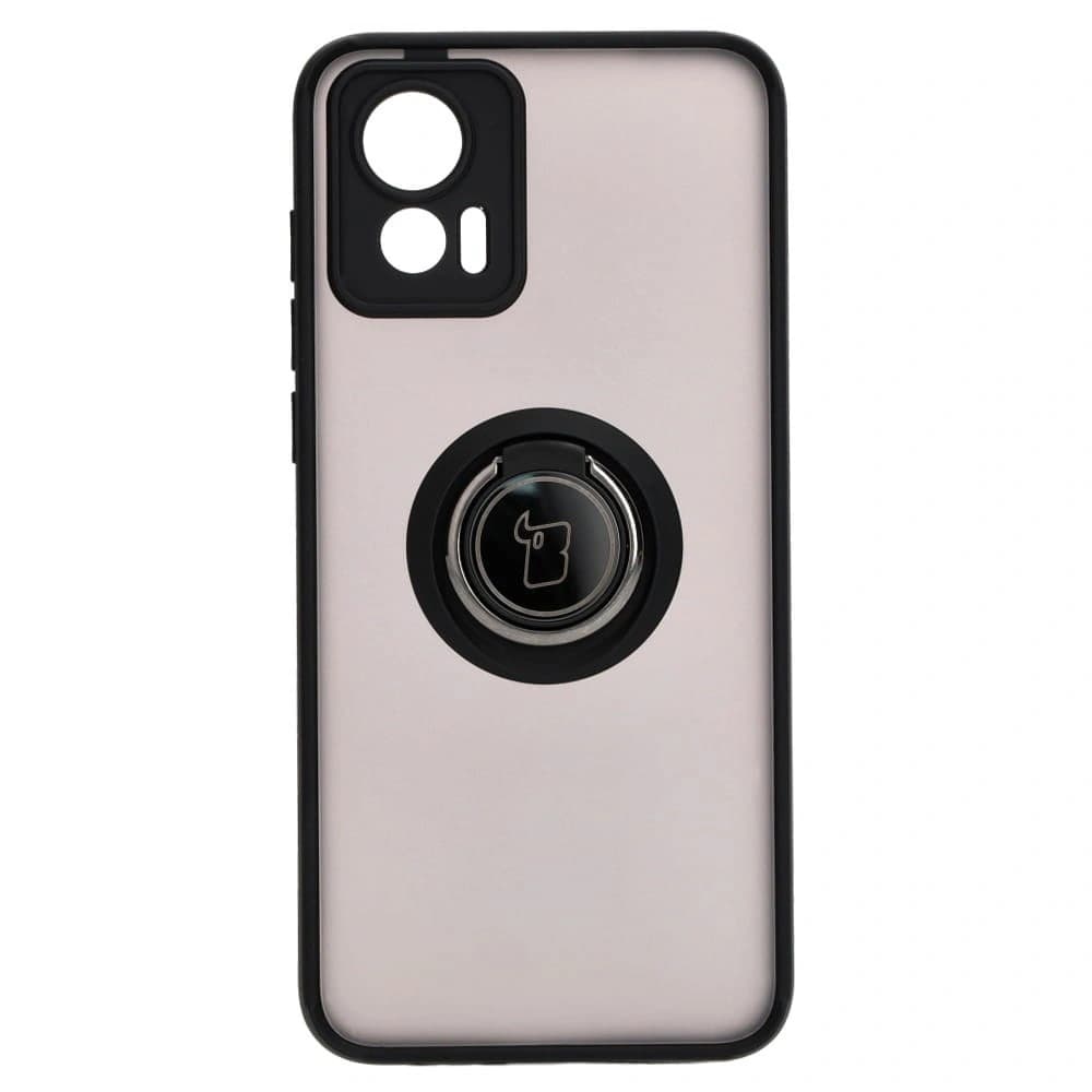 Bizon Case Hybrid Ring Motorola Edge 30 Neo smoky with a black frame - 2