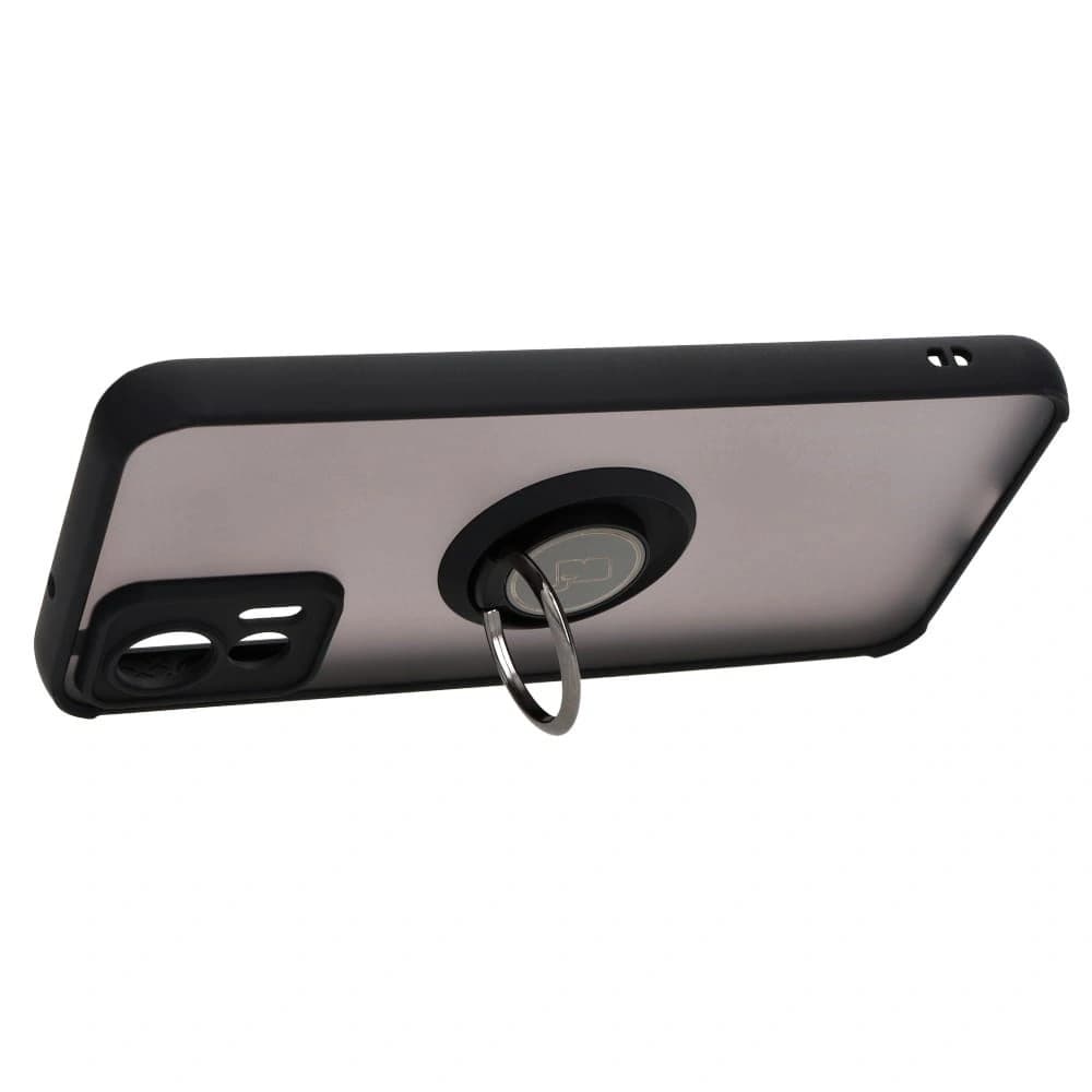 Bizon Case Hybrid Ring Motorola Edge 30 Neo smoky with a black frame - 5