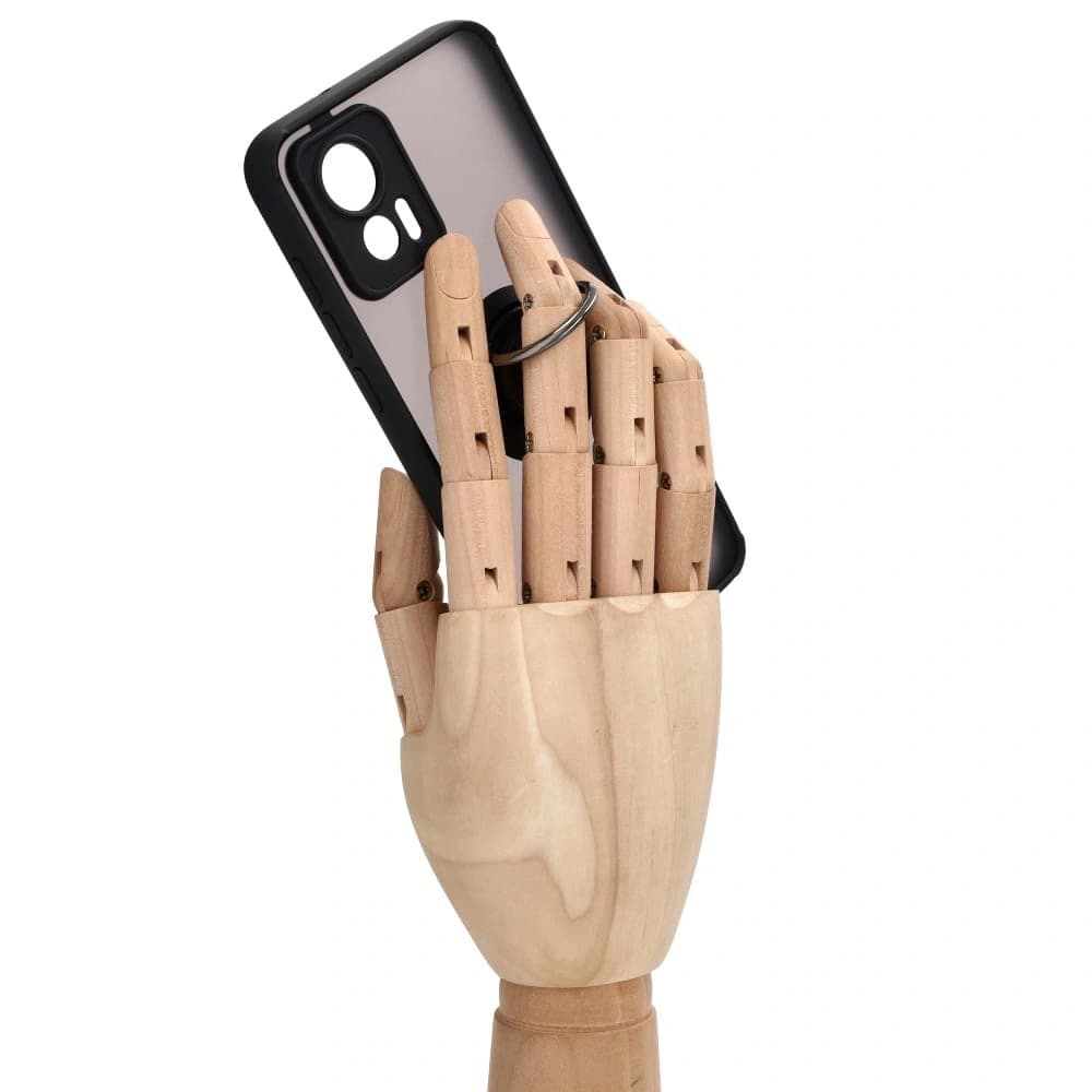 Bizon Case Hybrid Ring Motorola Edge 30 Neo smoky with a black frame - 8