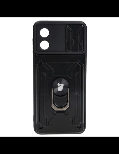 Bizon Case Camshield Kartensteckplatz Ring Motorola Moto E13 5G schwarz