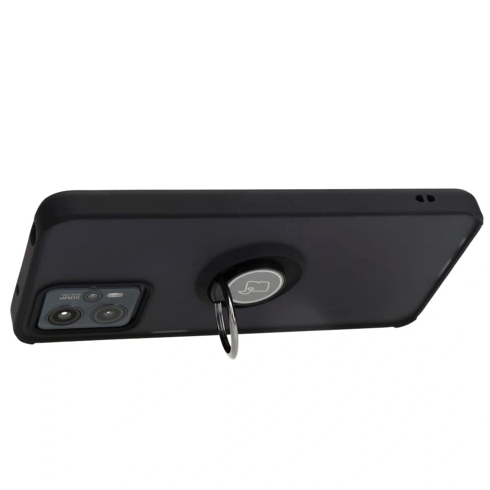 Bizon Case Hybrid Ring Motorola Moto G13 / G23 / G53 5G rauchig mit einem schwarzen Rahmen - 5