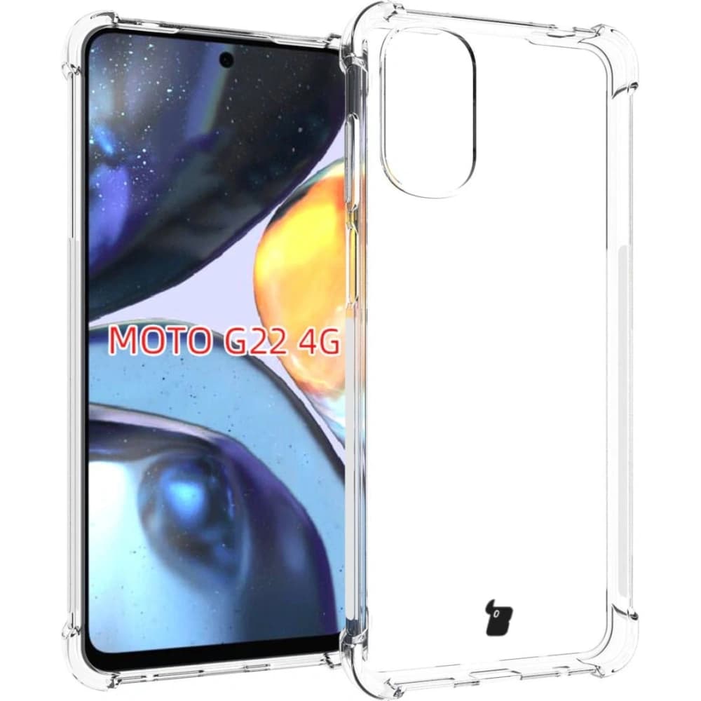 Bizon Case Clear Pack carcasă + 2x sticlă de ecran + sticlă pentru obiectiv Moto G22 clar - 3