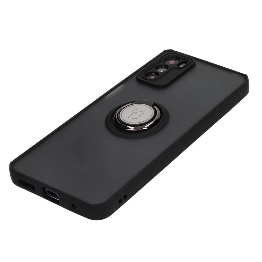 Bizon Case Hybrid Ring Motorola Moto G42 füstös fekete kerettel - 5
