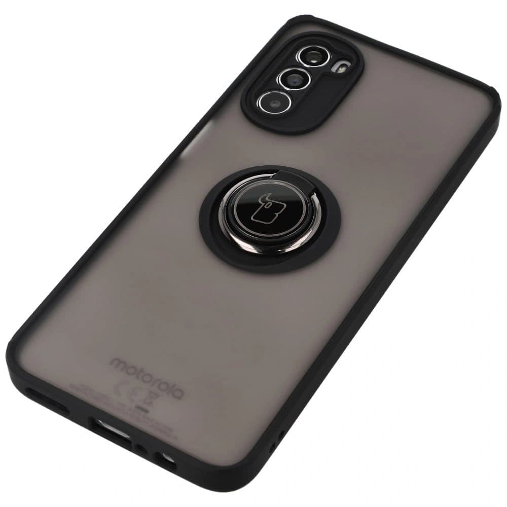 Bizon Case Hybrid Ring Motorola Moto G52 / G82 rauchig mit einem schwarzen Rahmen - 3