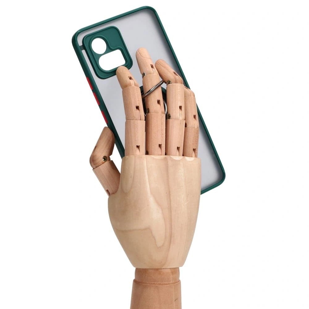 Bizon Case Hybrid Ring Motorola Moto G72 füstös színben, sötétzöld kerettel - 8