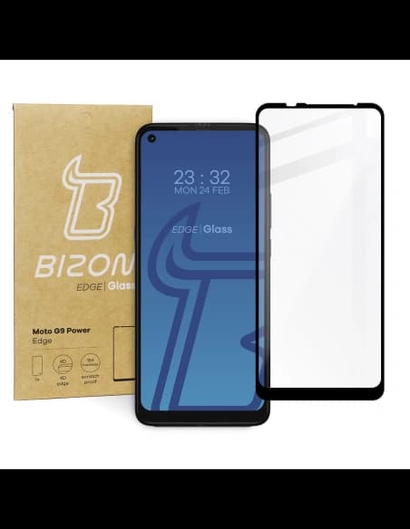 Bizon Glass Edge Moto G9 Power black