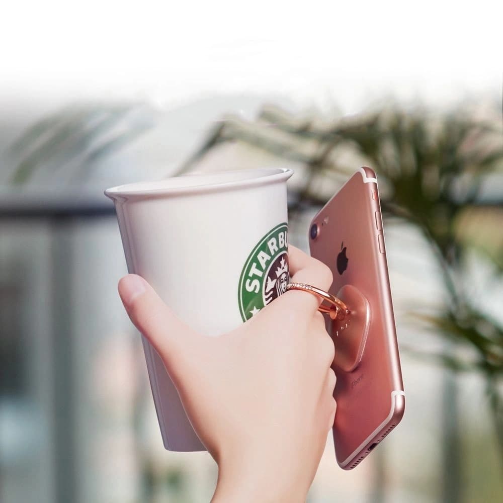 Uchiu pentru deget ESR Swarovski Phone Ring Rose Gold - 3