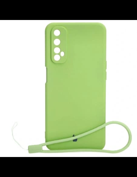 Carcasă din silicon Bizon Sq pentru Realme 7, verde deschis.