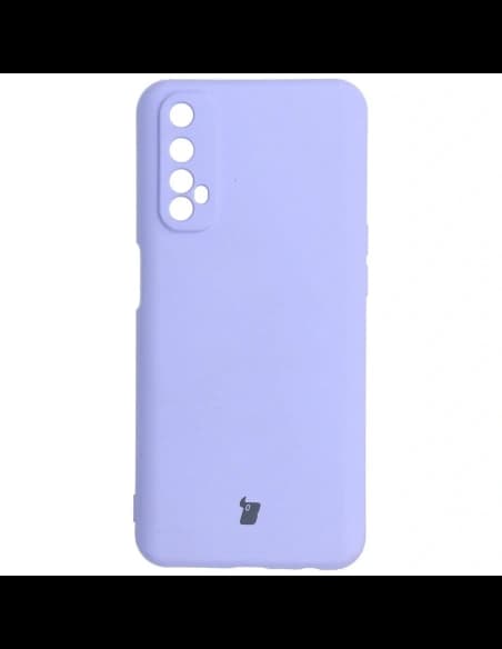 Caz de silicon Bizon pentru Realme 7, violet deschis.