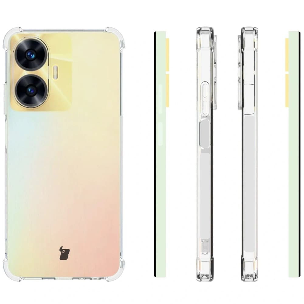 Bizon Case Clear Pack tok + 2x kijelzőüveg Realme C55 átlátszó - 4
