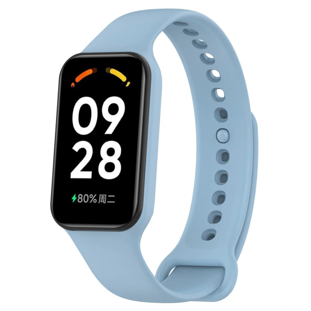 Bizon Strap + Carcasa Ceas Dots Xiaomi Redmi Smart Band 2 / Xiaomi Mi Band 8 Albastru activ