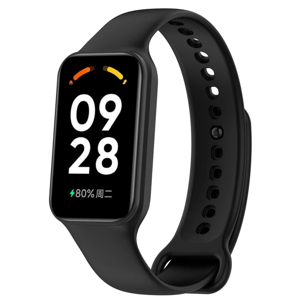 Bizon Pánt + Tok Óra Dots Xiaomi Redmi Smart Band 2 / Xiaomi Mi Band 8 Aktív fekete