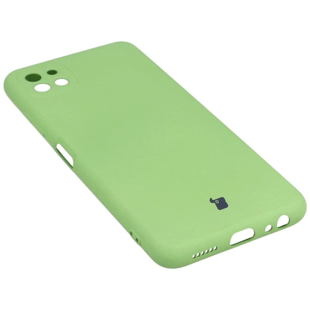 Caz de silicone Bizon Samsung Galaxy A22 5G verde deschis - 3