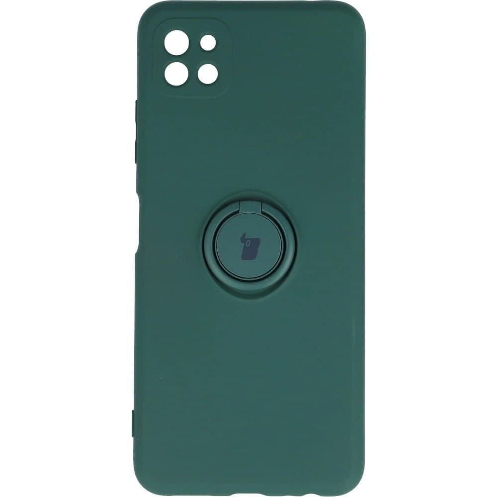 Bizon Case inel din silicon Samsung Galaxy A22 5G verde închis