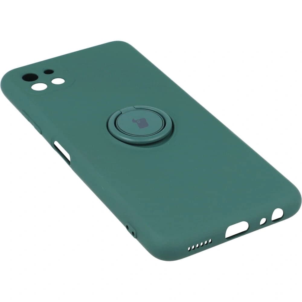 Bizon Case inel din silicon Samsung Galaxy A22 5G verde închis - 2