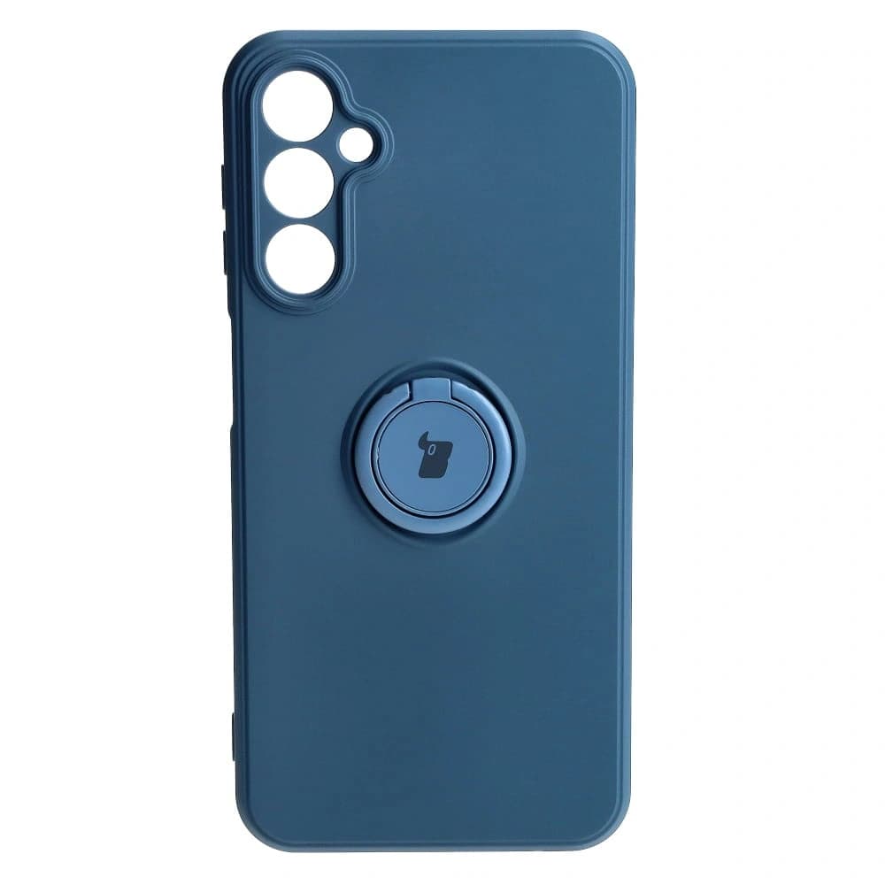 Etui Bizon Case Silicone Ring Sq do Samsung Galaxy A24 modré - 2