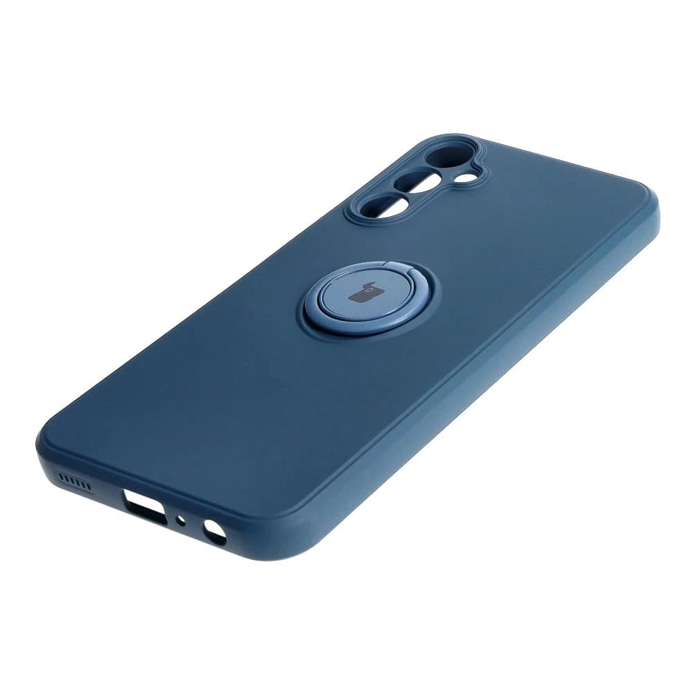 Etui Bizon Case Silicone Ring Sq do Samsung Galaxy A24 modré - 3