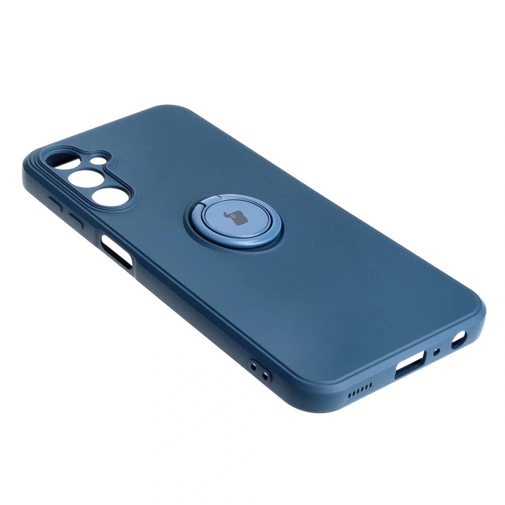 Etui Bizon Case Silicone Ring Sq do Samsung Galaxy A24 modré - 4