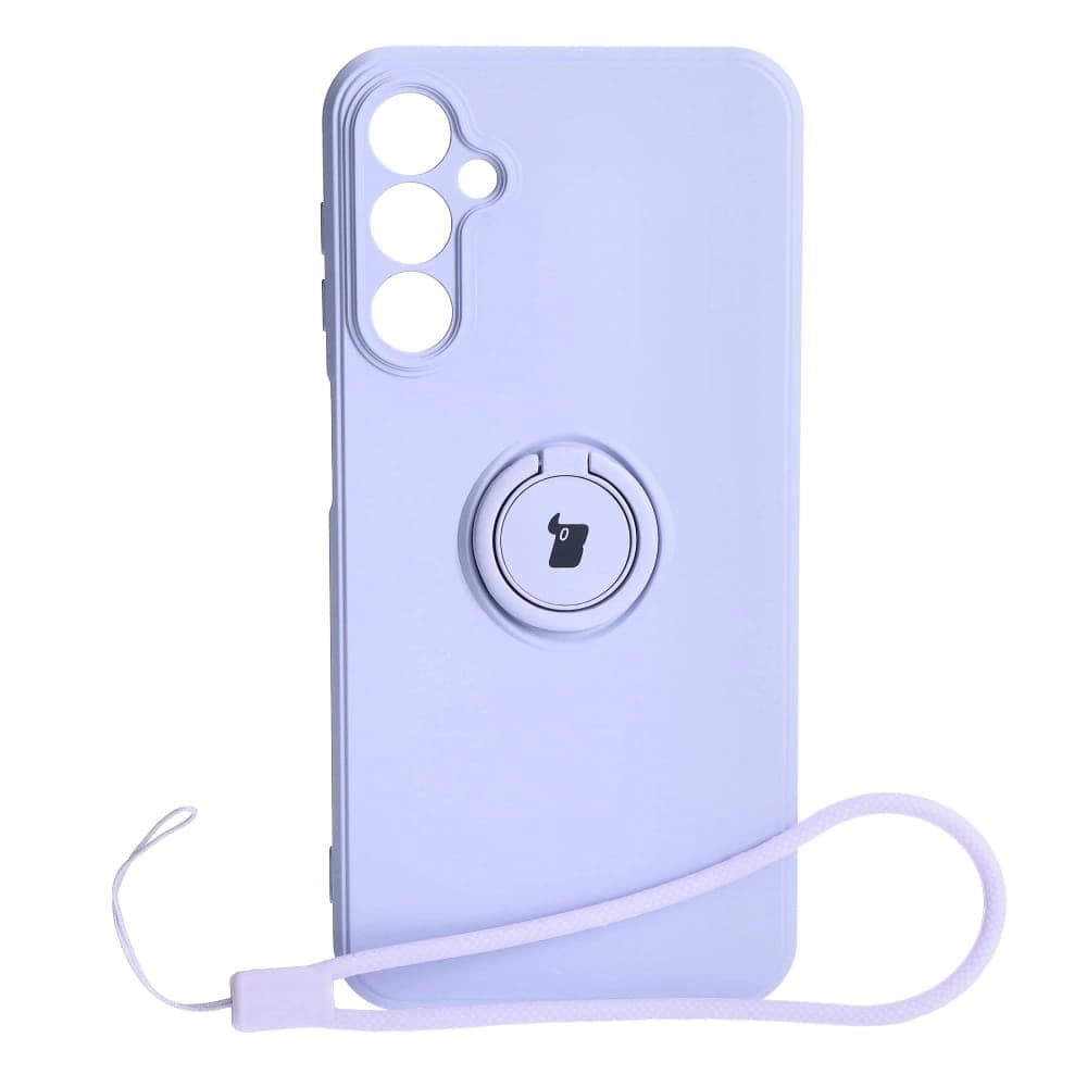 Bizon Case Silicone Ring Sq Samsung Galaxy A24 light purple