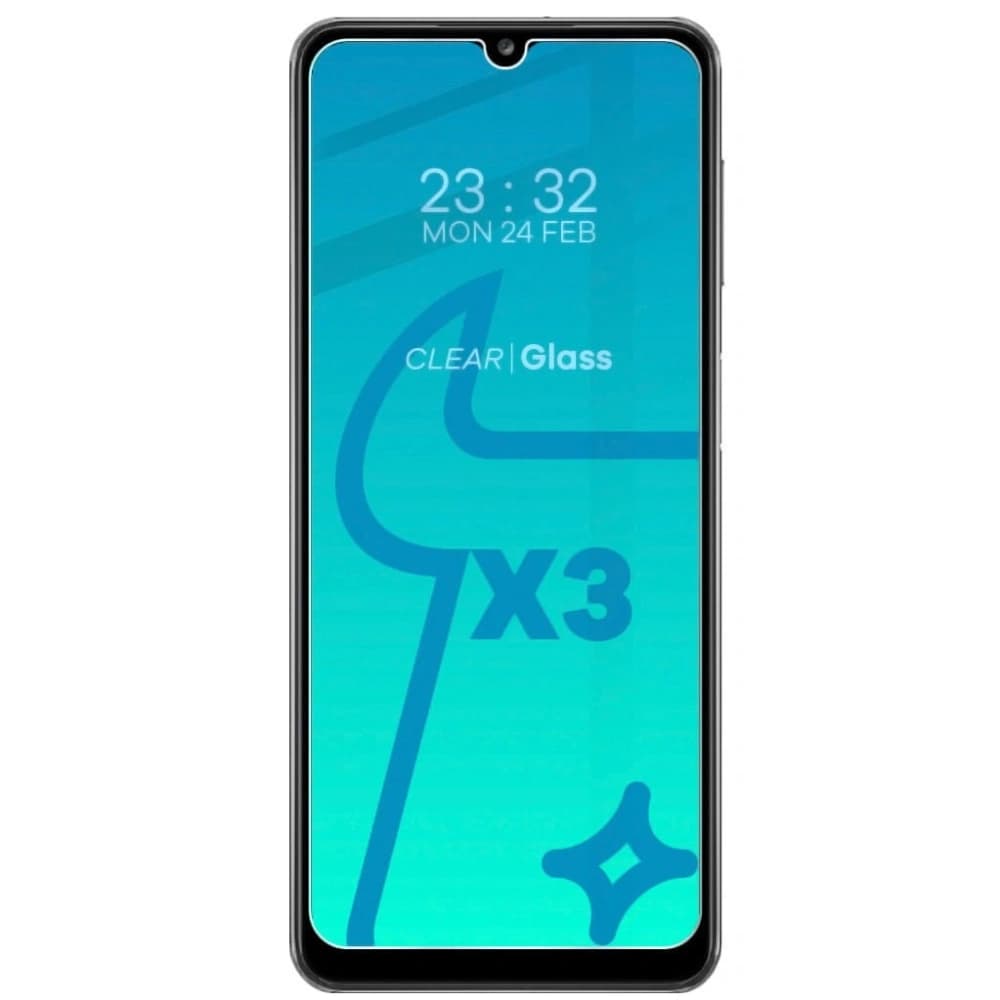 BIZON Klar 2er Pack 3x Bildschirmglas + Kameraglas Samsung Galaxy A32 5G - 3