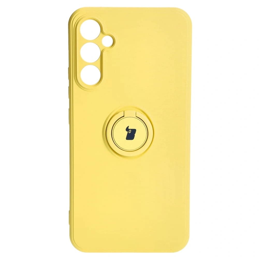 Bizon Case Silikonring Sq für Samsung Galaxy A34 5G gelb