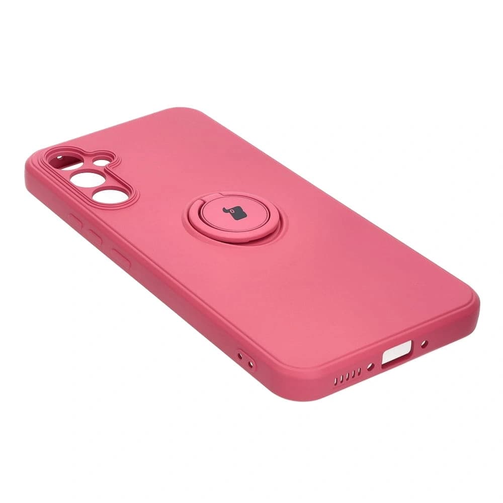Etui Bizon Case Silicone Ring Sq do Samsung Galaxy A34 5G, brudny róż - 3