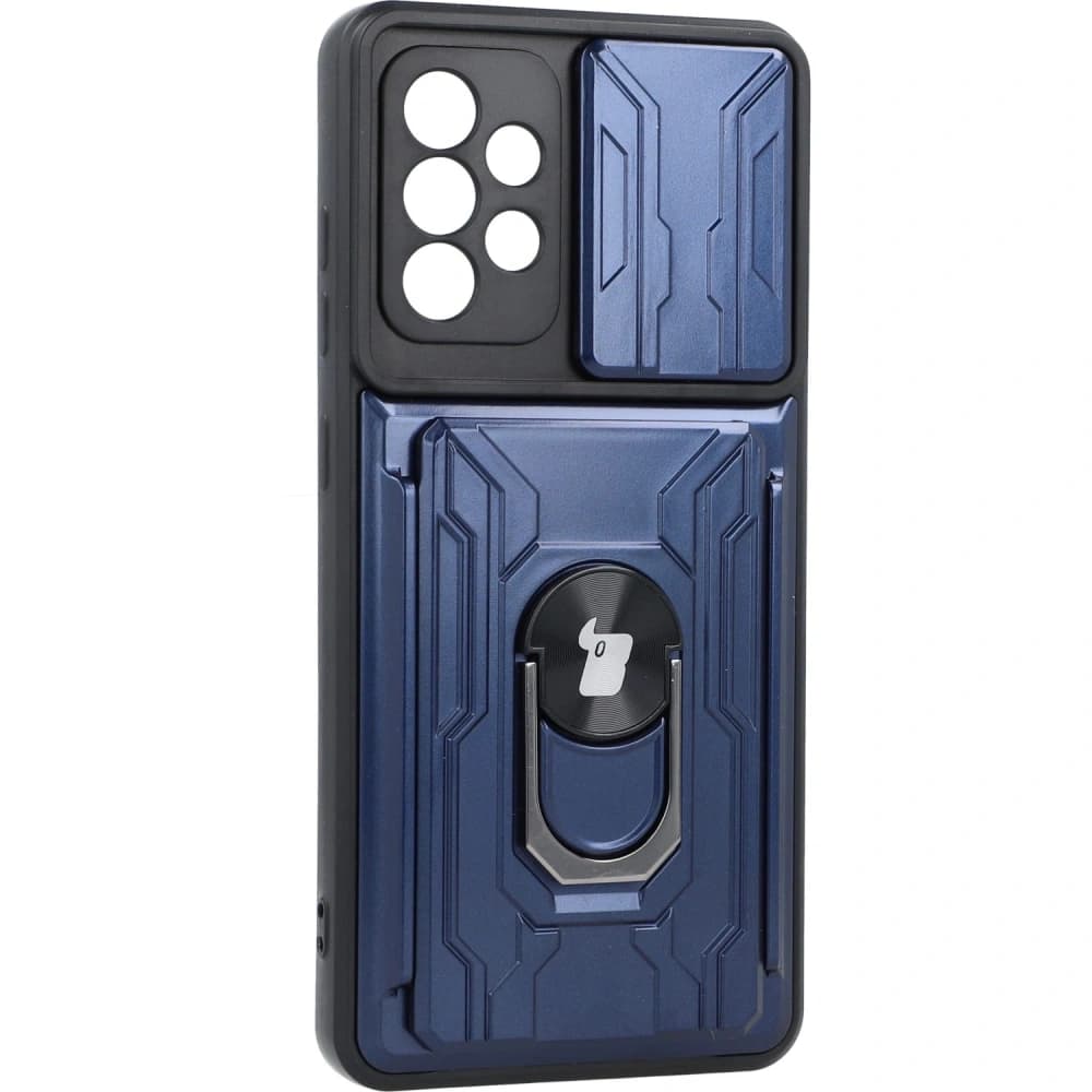 Bizon Case Camshield Card Slot Ring Samsung Galaxy A52s 5G A52 4G/5G navy blue - 2