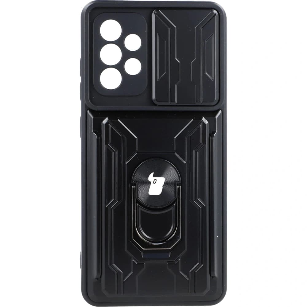 Bizon Case Camshield Kartenschlitz Ring Samsung Galaxy A52s 5G A52 4G/5G schwarz