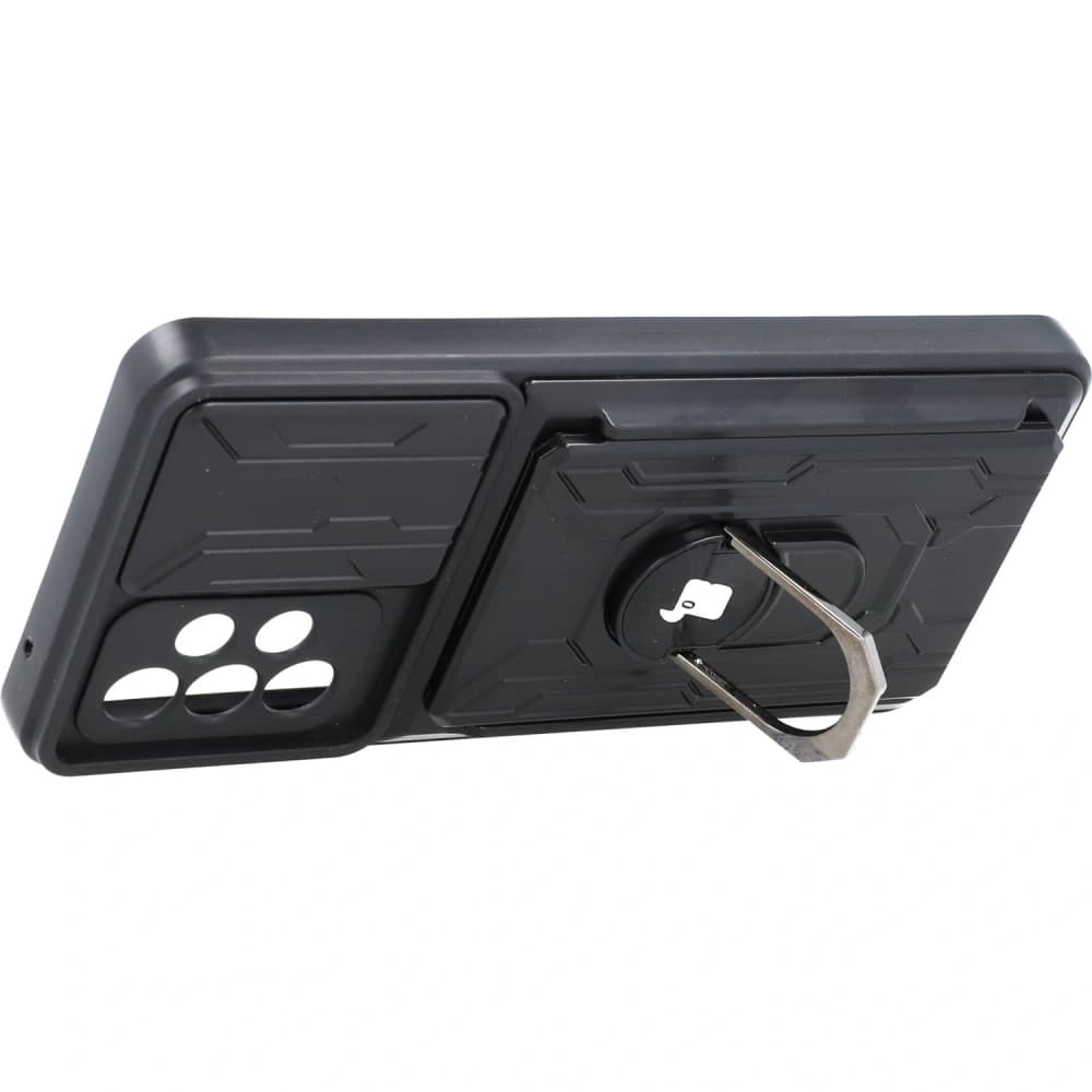 Bizon Case Camshield Kartenschlitz Ring Samsung Galaxy A52s 5G A52 4G/5G schwarz - 4