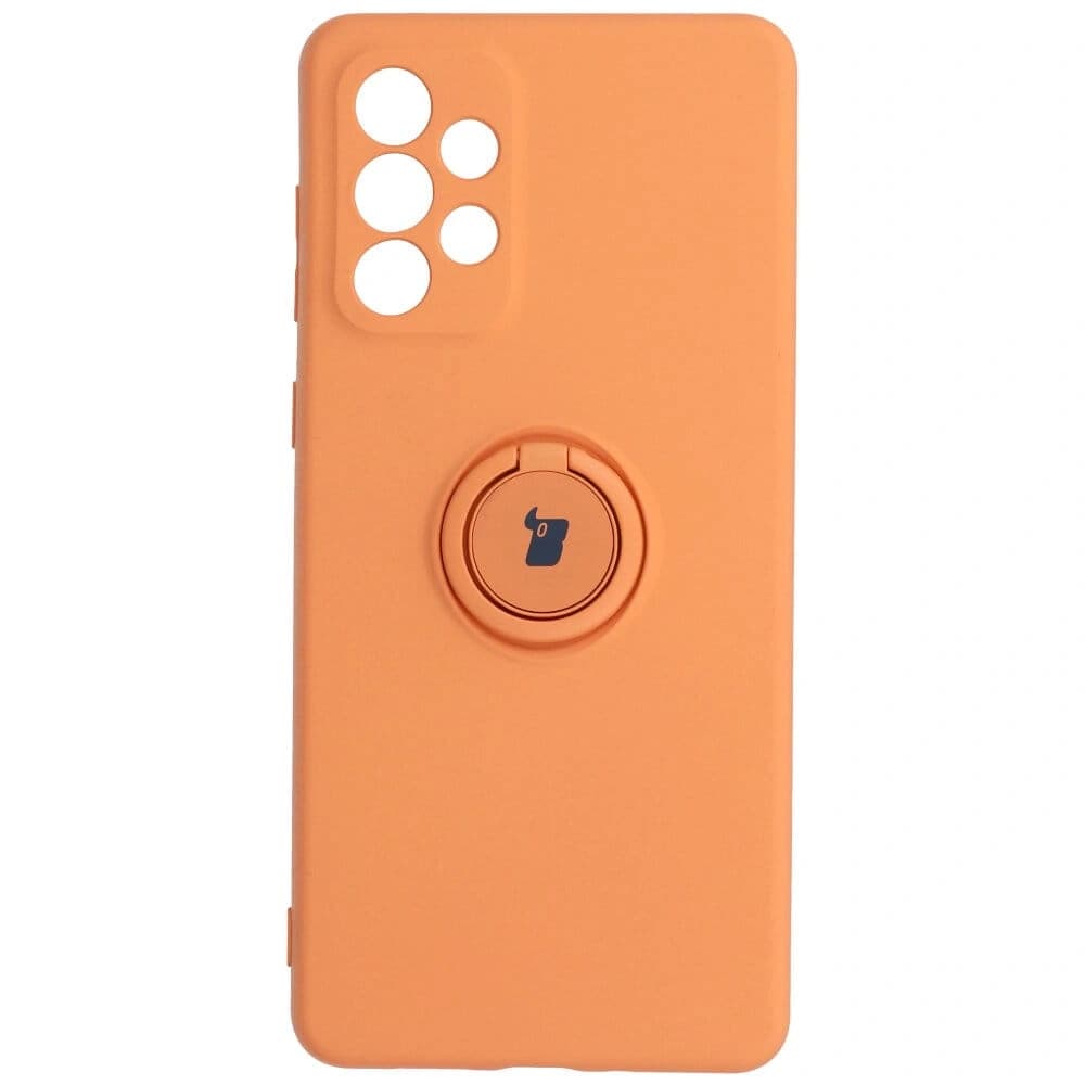 Etui Bizon Case Silicone Ring do Samsung Galaxy A73 5G oranžové