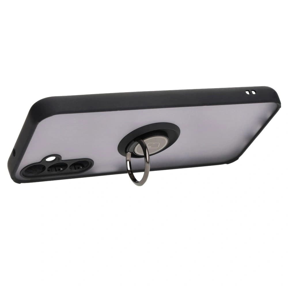 Bizon Case Hybrid Ring Samsung Galaxy M14 5G fumuriu cu un cadru negru - 5