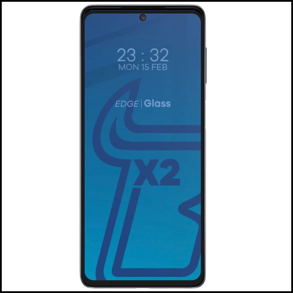 Bizon Edge de sticlă 2x sticlă întărită + protecție pentru lentilă Samsung Galaxy M52 negru - 3