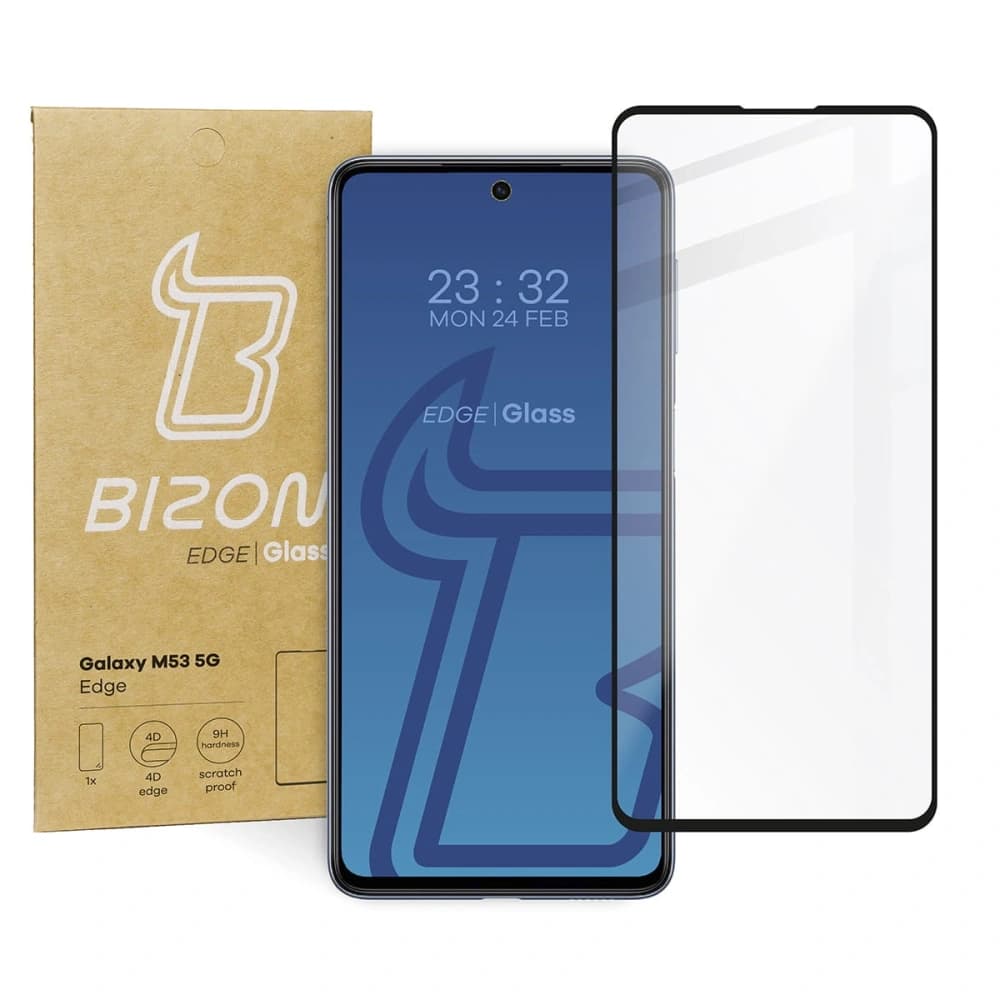 Tvrzené sklo Bizon Glass Edge pro Samsung Galaxy M53 5G černé