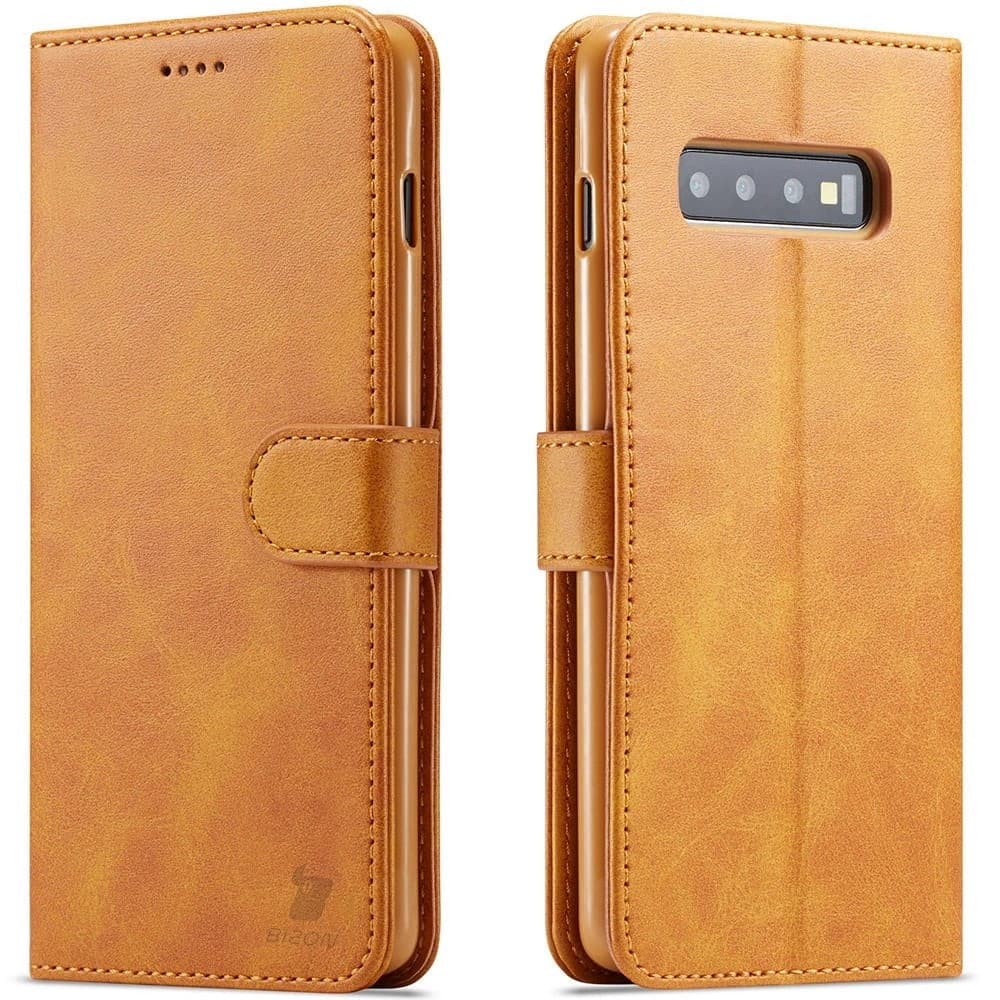 Bizon Case Wallet Samsung Galaxy S10e maro deschis
