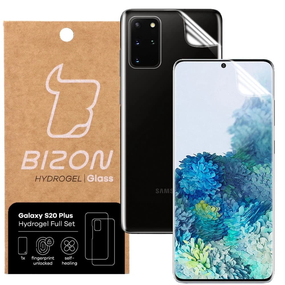 Fólie hydrogelová na zadní a přední stranu Bizon Glass Hydrogel Samsung Galaxy S20 Plus