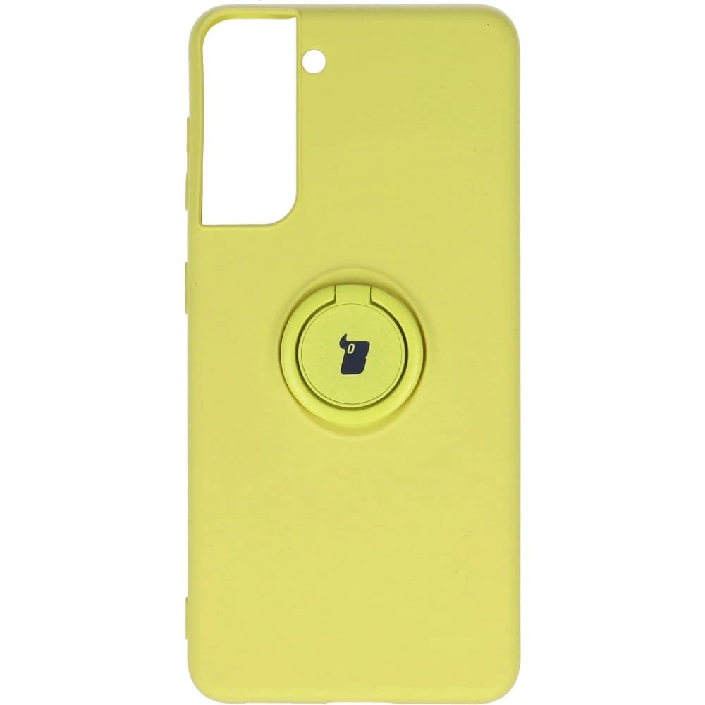 Bizon Case Szilikon Gyűrű Samsung Galaxy S21 sárga