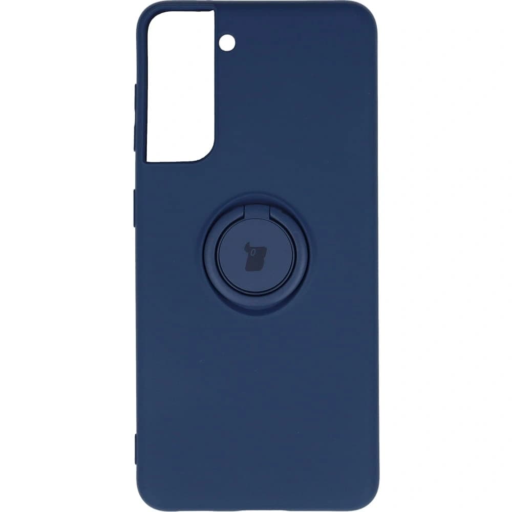 Bizon Case inel din silicon Samsung Galaxy S21 albastru închis