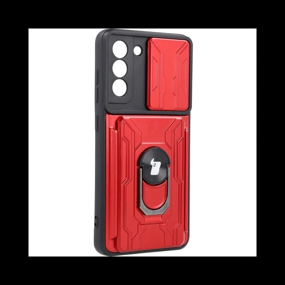 Bizon Case Camshield Kartensteckplatz Ring Samsung Galaxy S21 FE rot - 2