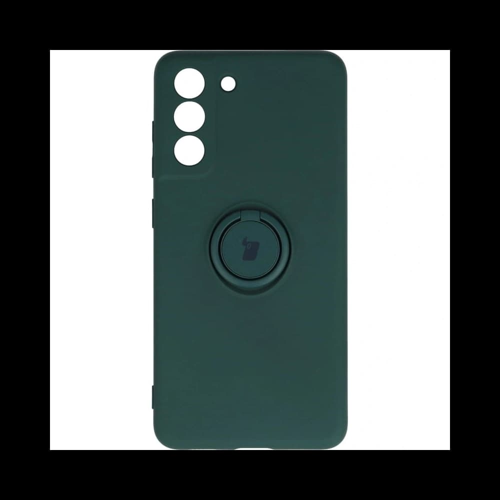 Bizon Case Inel din Silicon Samsung Galaxy S21 FE verde închis