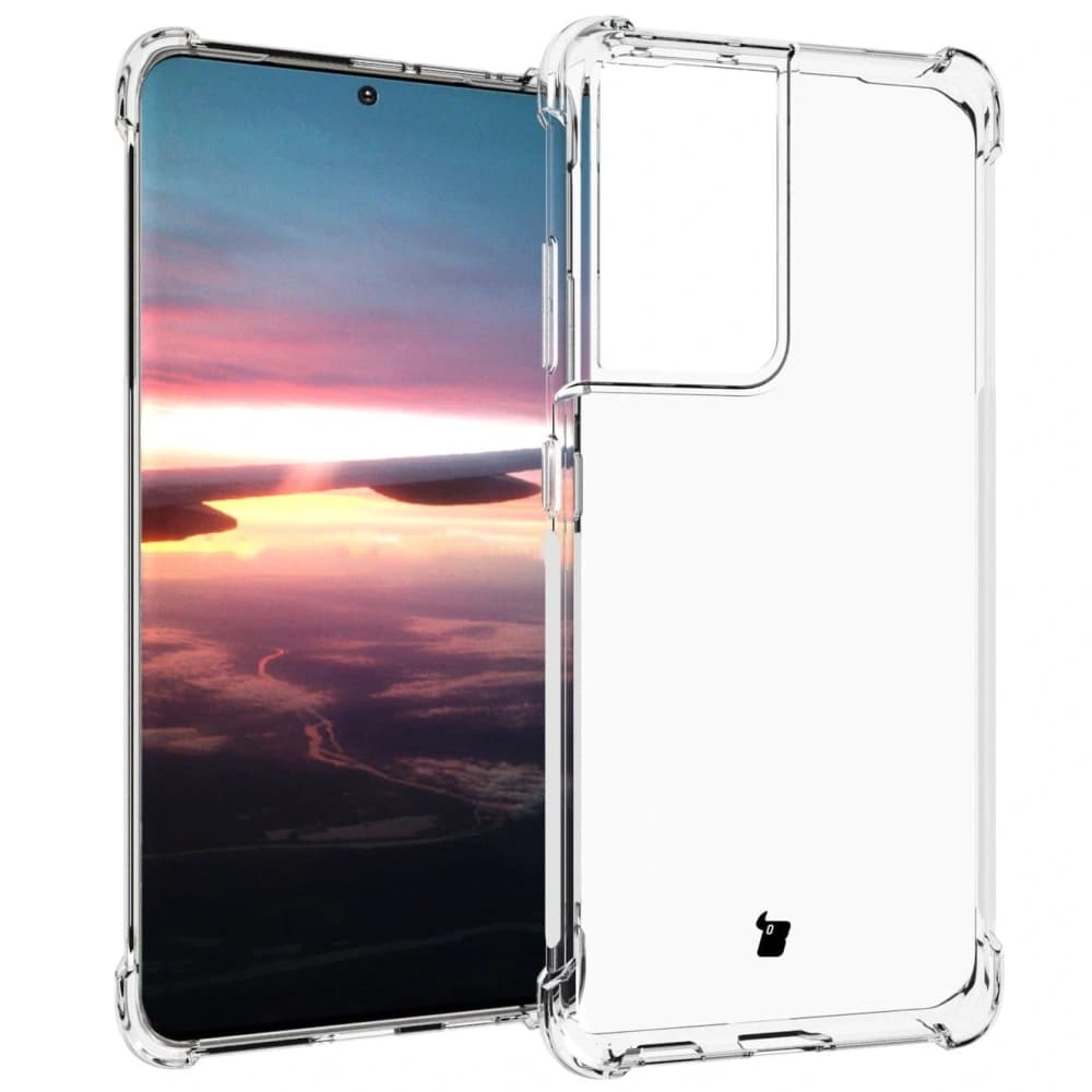 Bizon Case Clear Pack husă + 2x folie de protecție pentru ecran + protecție pentru lentilă Samsung Galaxy S21 Ultra clar - 3